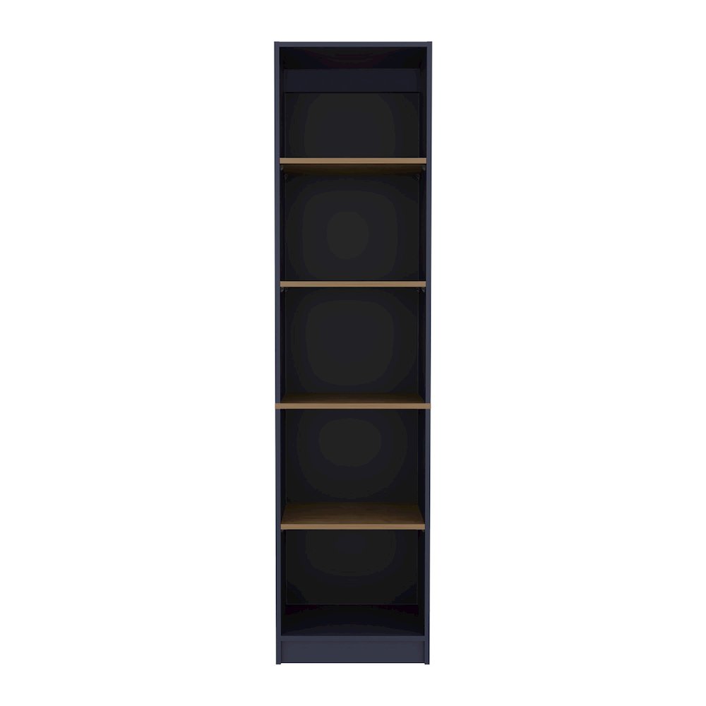 Bogue Bookcase, 5 Shelves, Alby Blue / Natural Oak. Picture 2