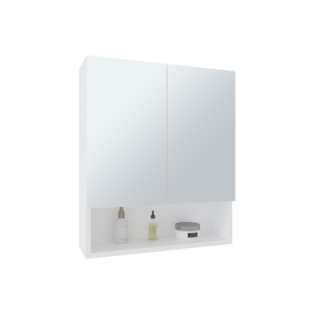 Colfax Medicine Cabinet, 2 Doors, 3 Shelves, 2 Mirror, White. Picture 3