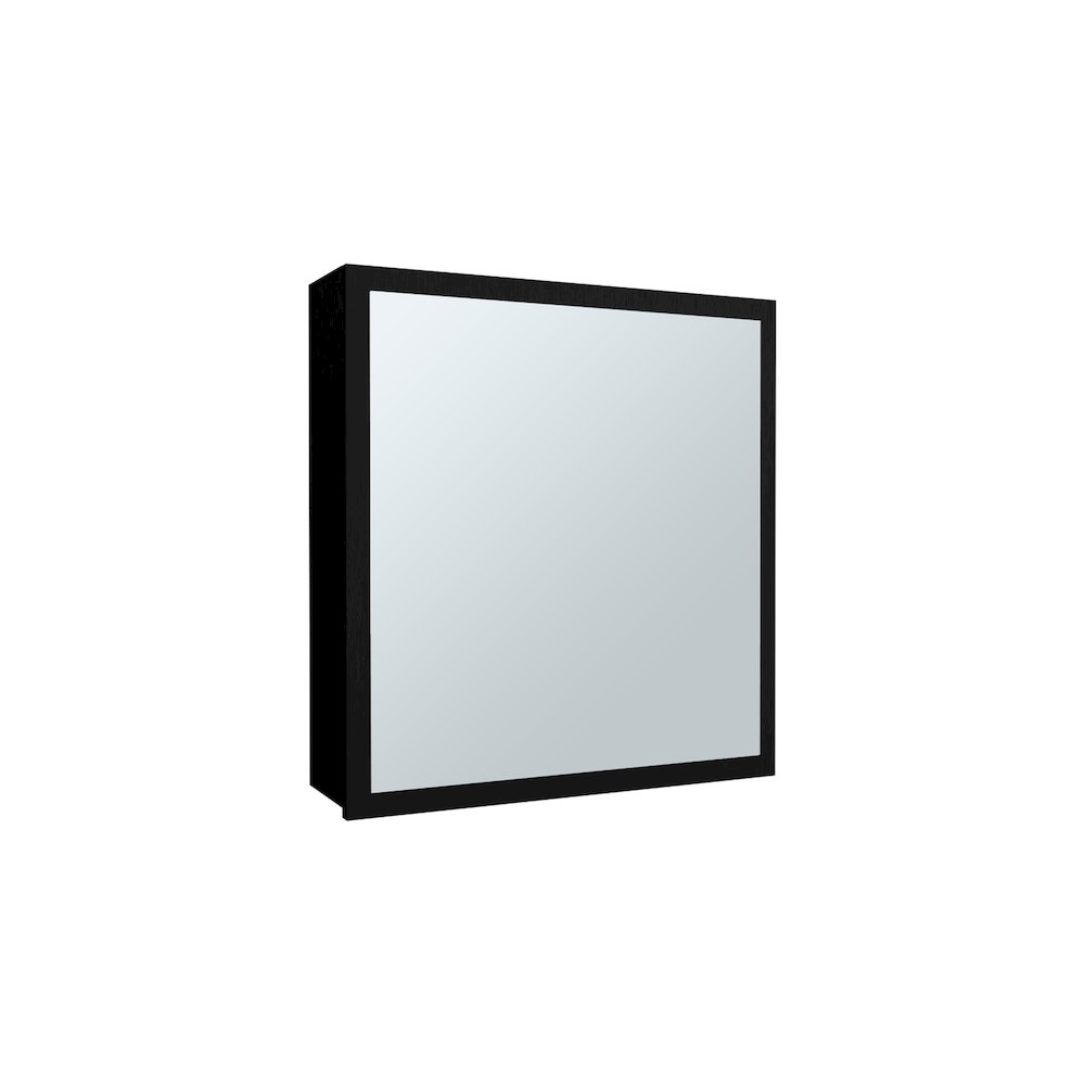 Loring Medicine Cabinet, 1 Door, 4 Shelves, 1 Mirror, Black. Picture 5