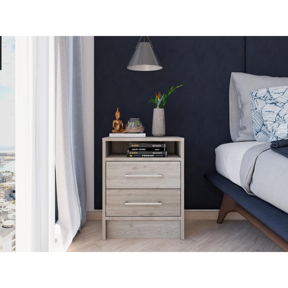 Leyva Night Stand Light Gray. Picture 8