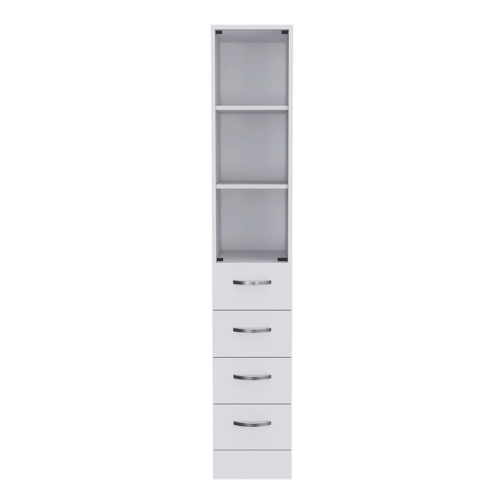 2 Piece Bathroom Set,  Magna Linen Cabinet +  Savona Medicine Cabinet , White. Picture 1