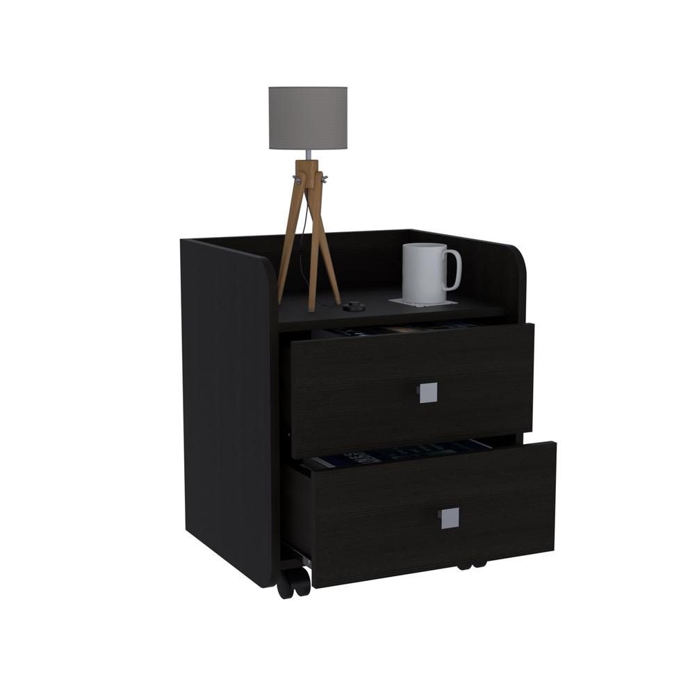 Marsella Nightstand-Black Wengue. Picture 5
