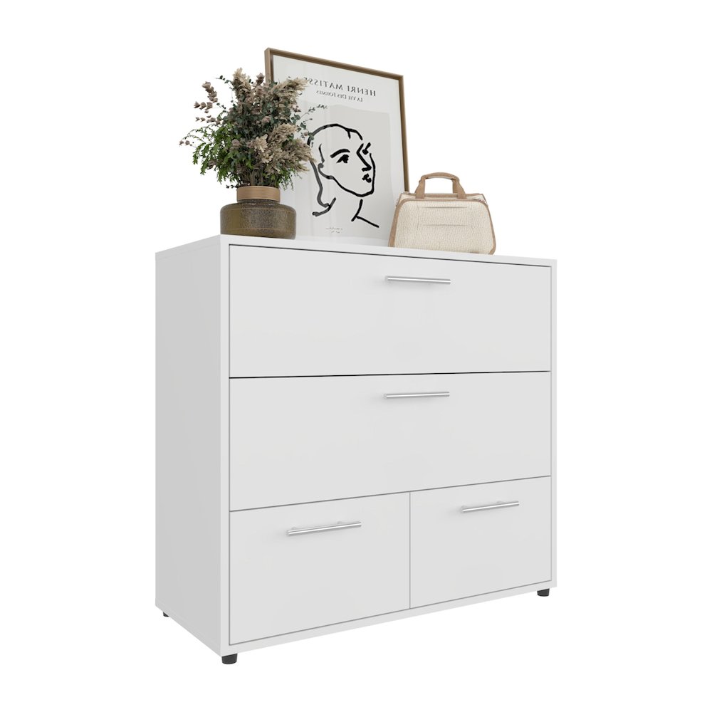 Goshen Dresser, 4 Drawers, 4 Legs, White. Picture 3