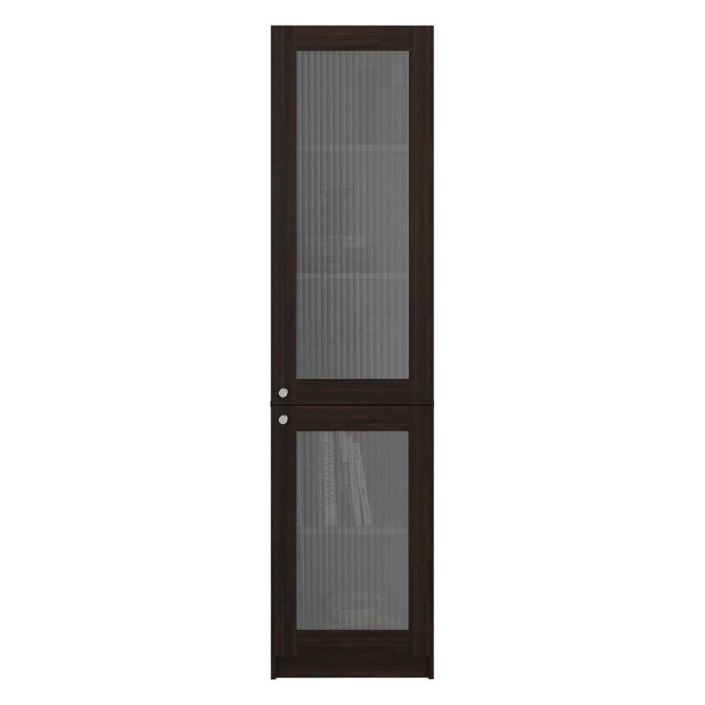 Tall Bookcase 71" H with 2 Fluted Panel Doors, Five Interior Shelves. Picture 3