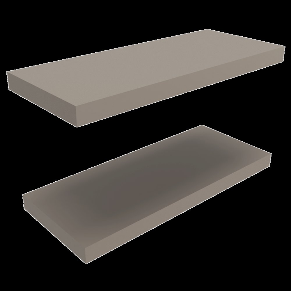 Belville Floating Shelves, 2 Shelves, 1.50" H, Taupe. Picture 7