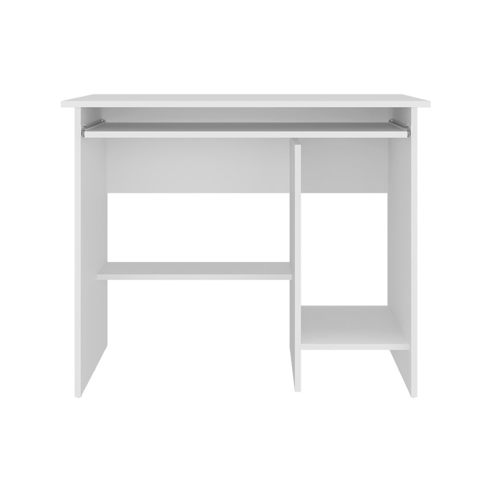 Computer Desk with Sliding Keyboard Tray, Lower Storage Shelf, CPU Compartment. Picture 7