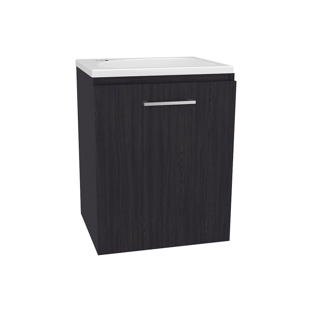 Bothell Bathroom Vanity, 1 Door, Black Wengue. Picture 1