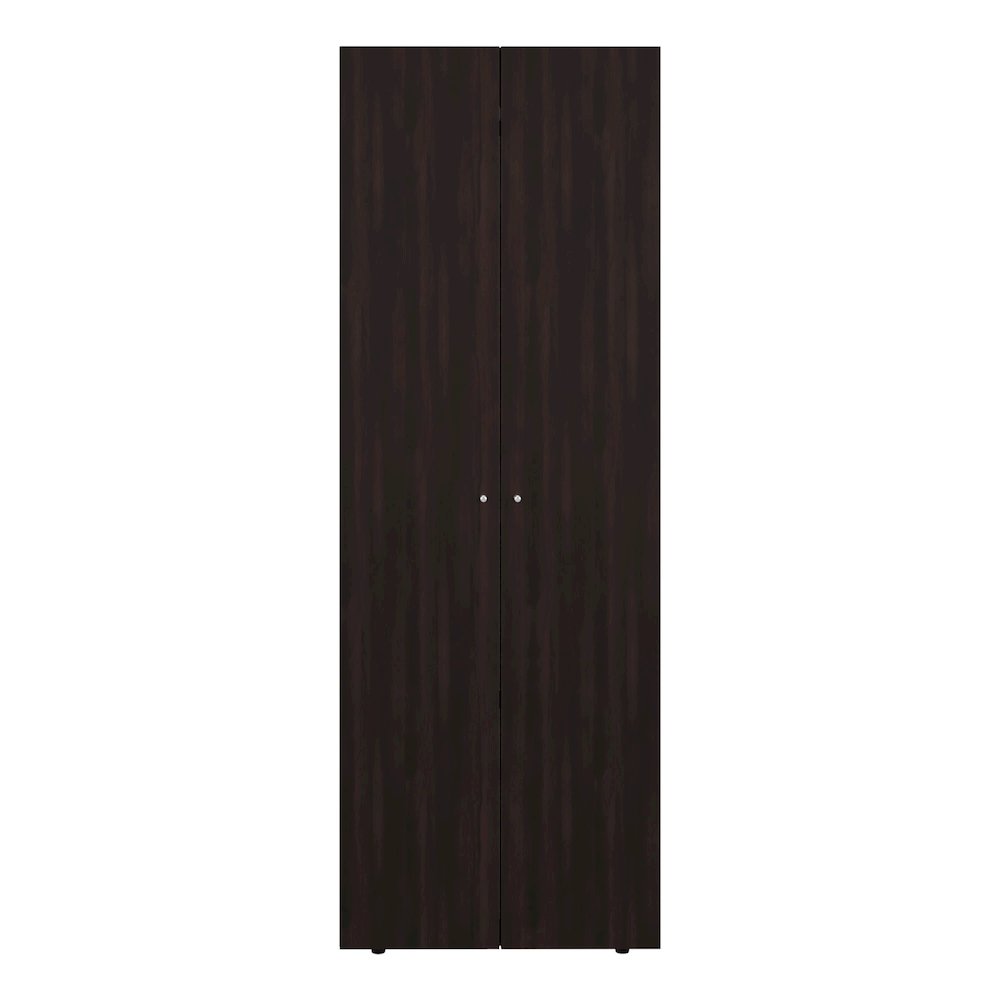 Ghent Armoire, 2 Doors, 4 Shelves, Walnut / Black Wengue. Picture 6