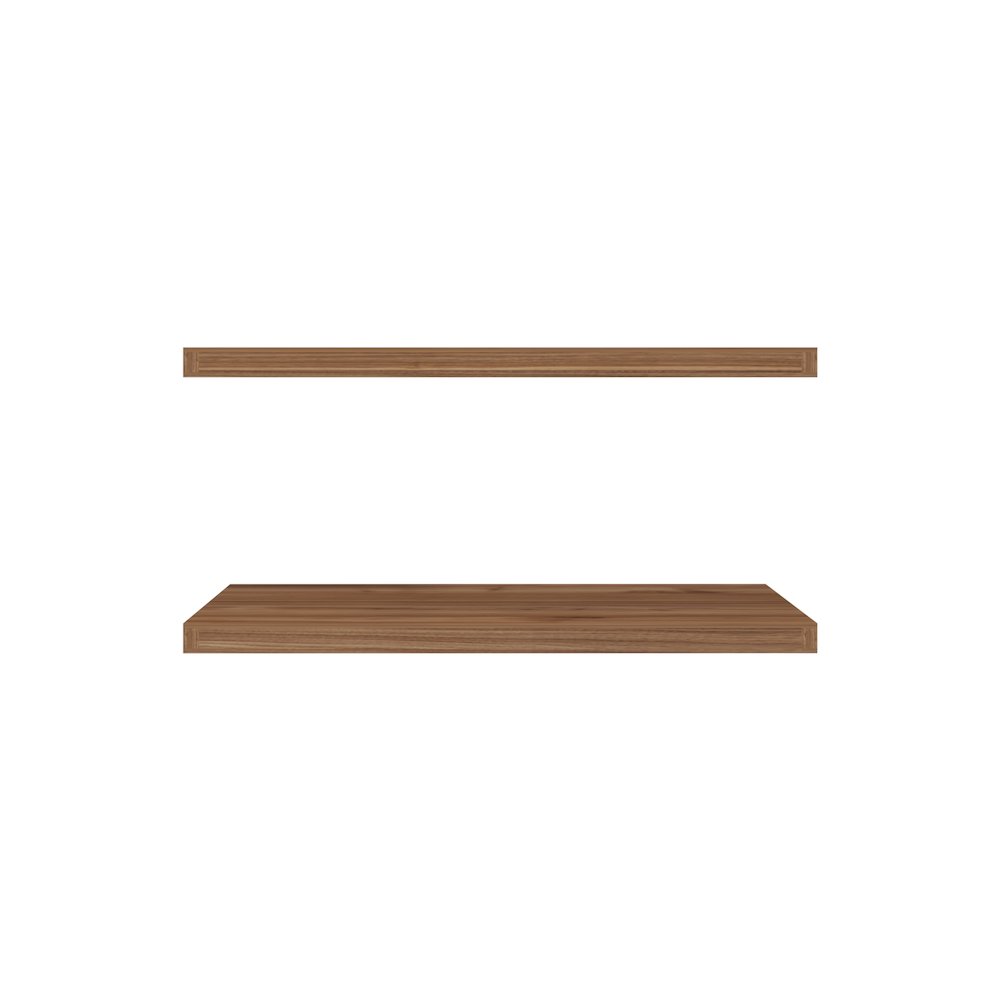 Belville Floating Shelves, 2 Shelves, 1.50" H, Mahogany. Picture 2