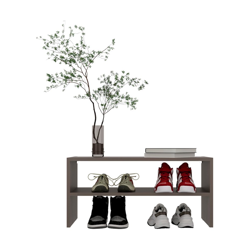Landis Shoe Organizer, 2 Shelves, Smoke Oak. Picture 3