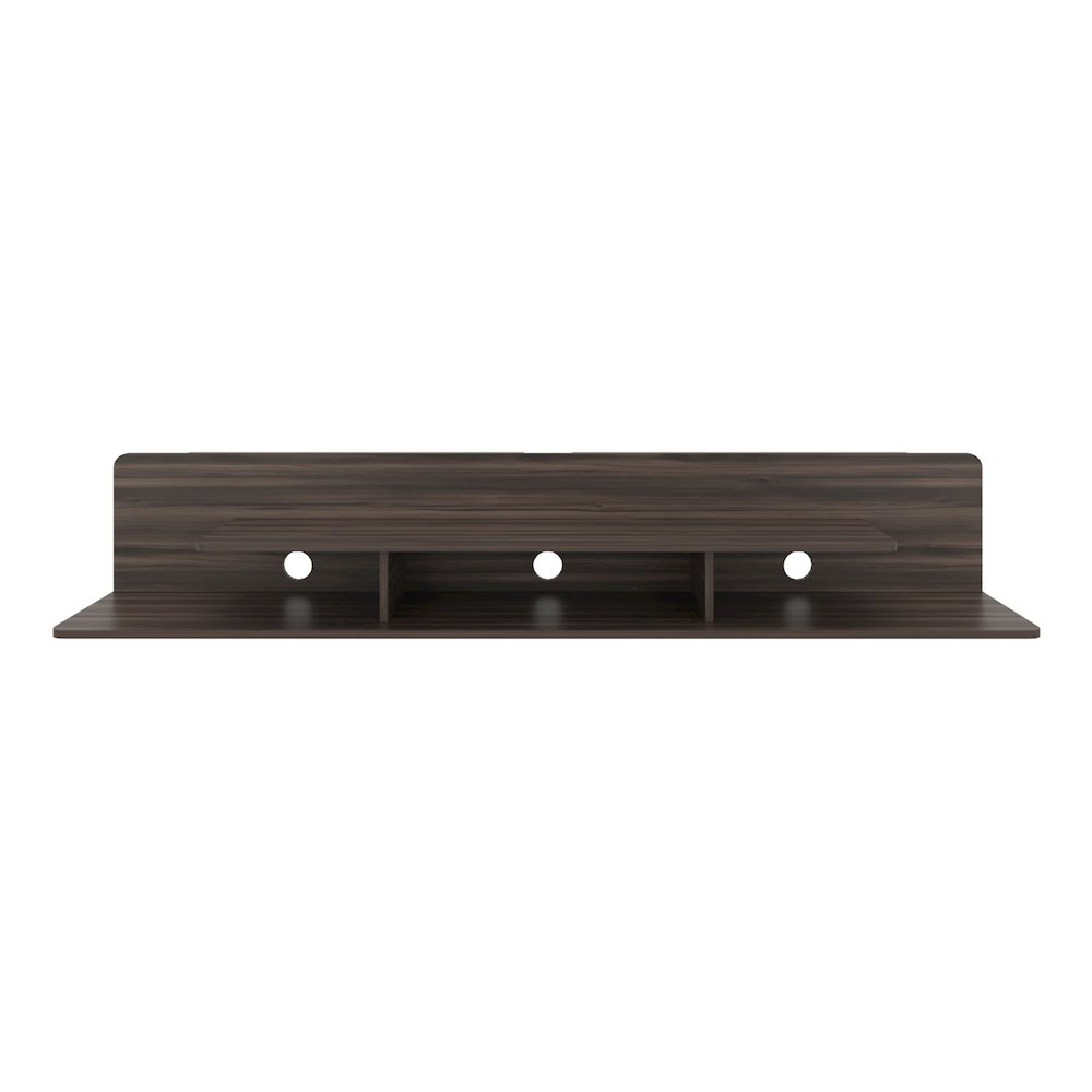 Eudora TV Stand, 2 Shelves, Dark Brown. Picture 1