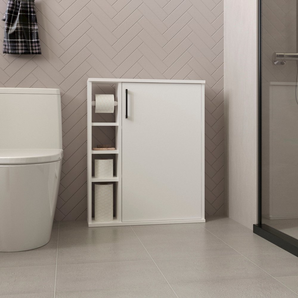 Clayton Medicine Cabinet, 1 Door, 7 Shelves, White. Picture 4