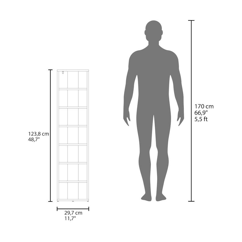 Glacier Shoe Rack, 7 Shelves, Black. Picture 7