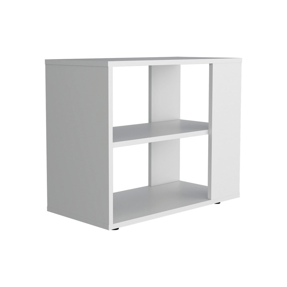 Cavalero Sideboard Table, 4 Legs, 2 Shelves, White. Picture 1