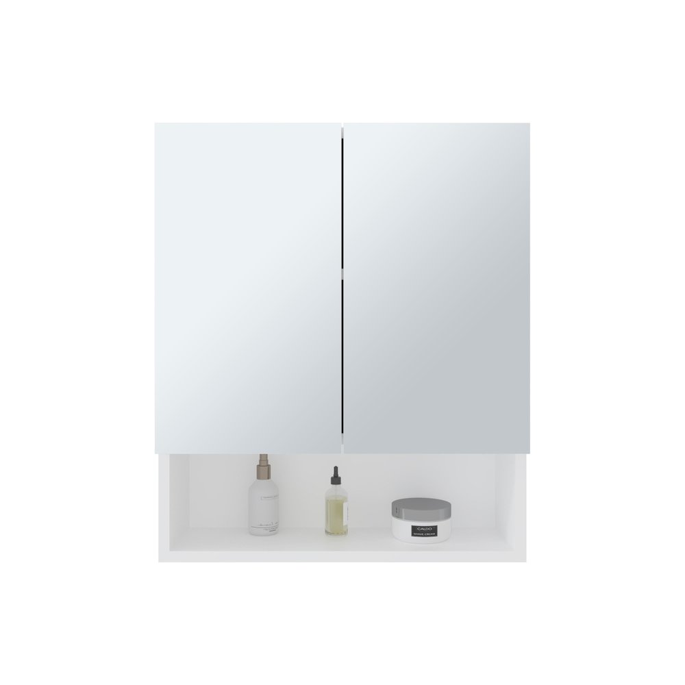Colfax Medicine Cabinet, 2 Doors, 3 Shelves, 2 Mirror, White. Picture 2