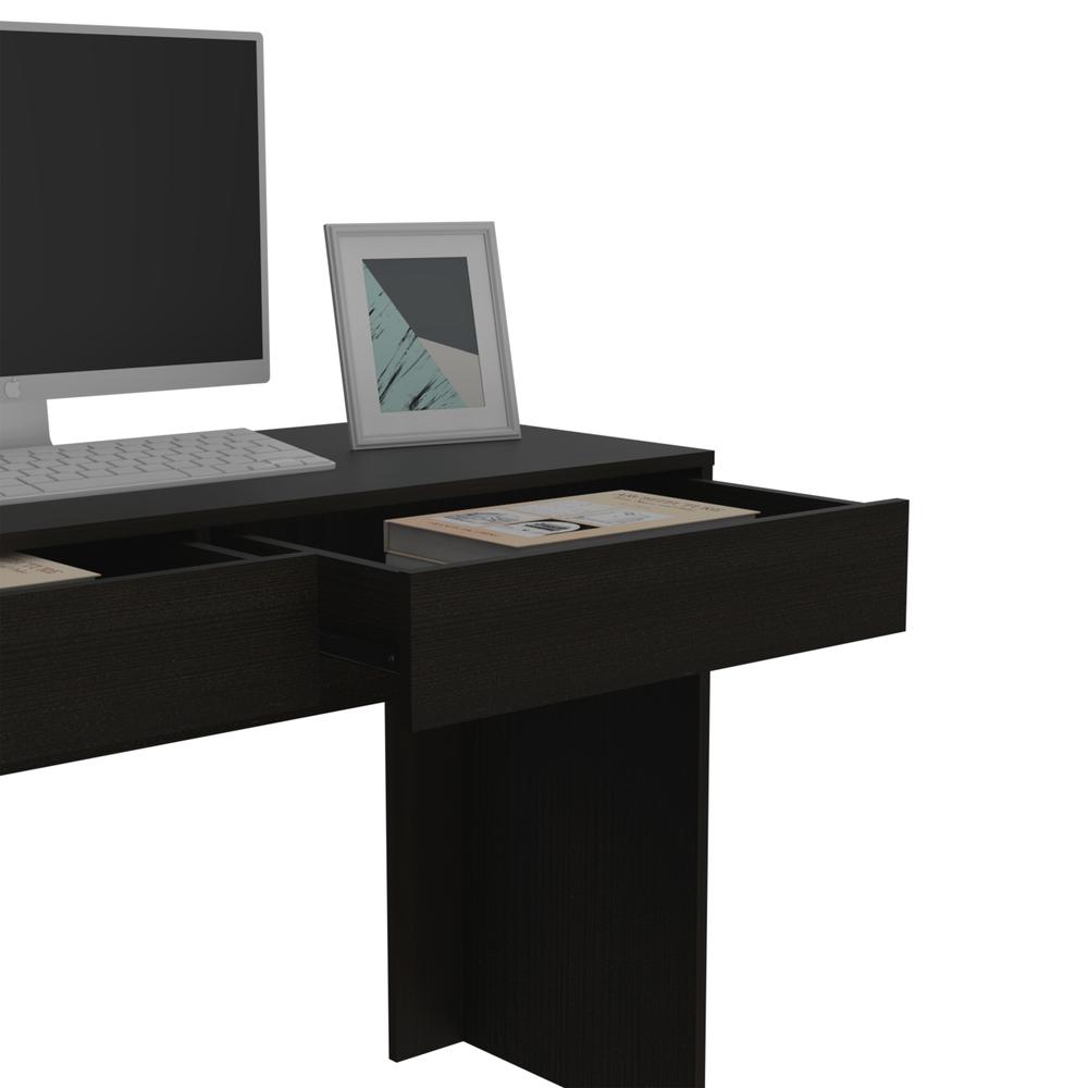 Acanto 2 Drawer Computer Desk Black Wengue. Picture 5