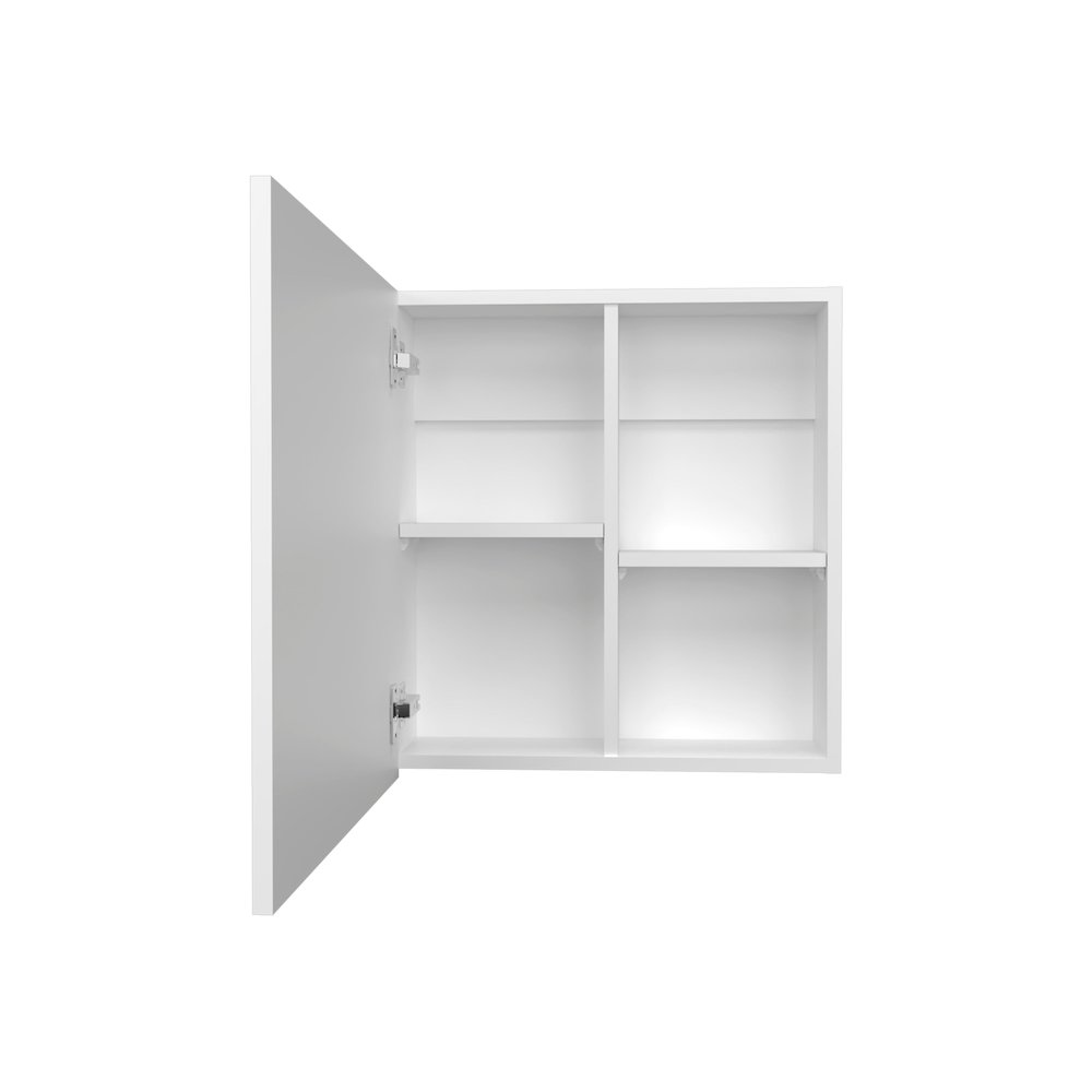 Loring Medicine Cabinet, 1 Door, 4 Shelves, 1 Mirror, White. Picture 2