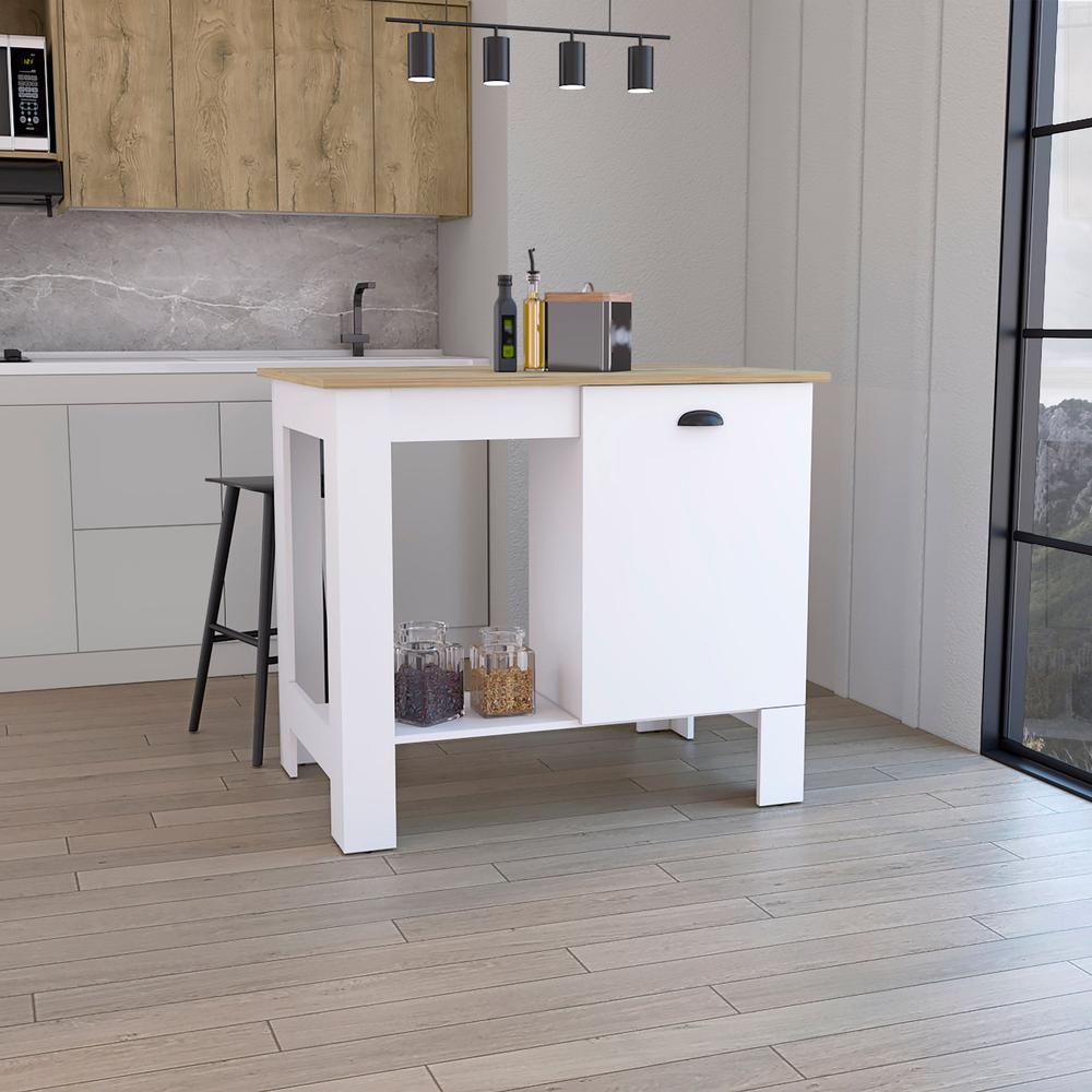 DEPOT E-SHOP Caddo Kitchen Island with Storage and Cabinet. Picture 5