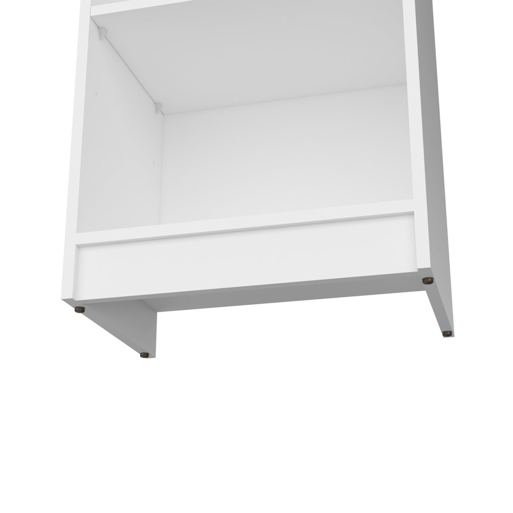 Vinton XS Bookcase Compact Bookshelf with Multiple Shelves, White -Office. Picture 3