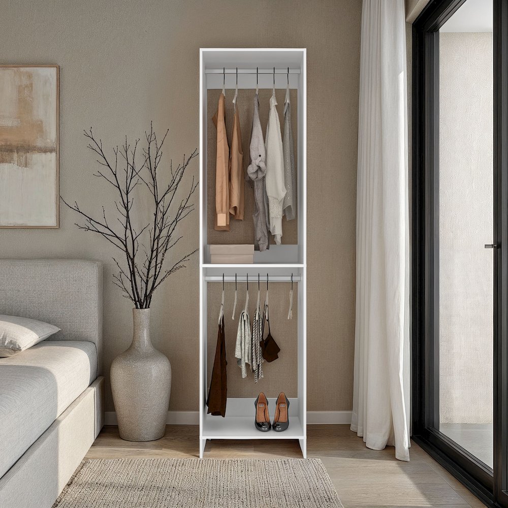 Dover Closet, 2 Shelves, White. Picture 1