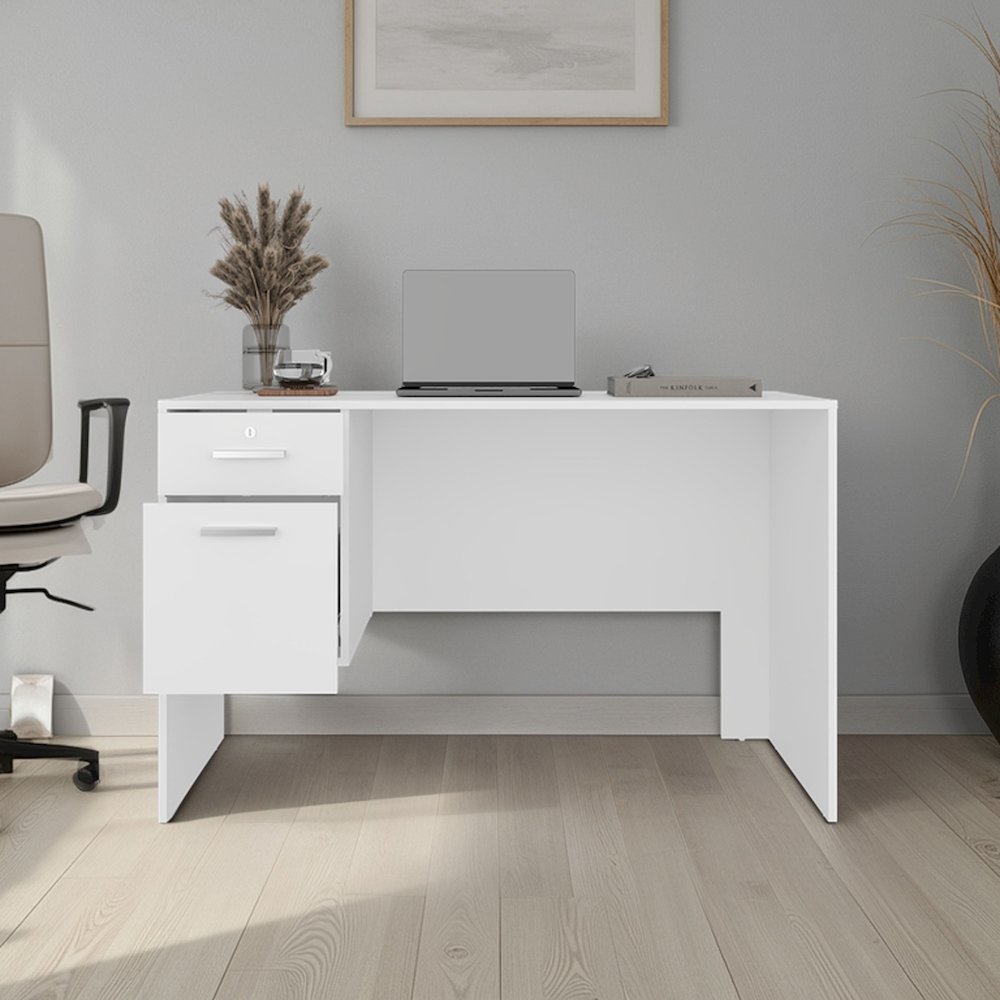 Lyons Desk, 2 Drawers, White. Picture 5