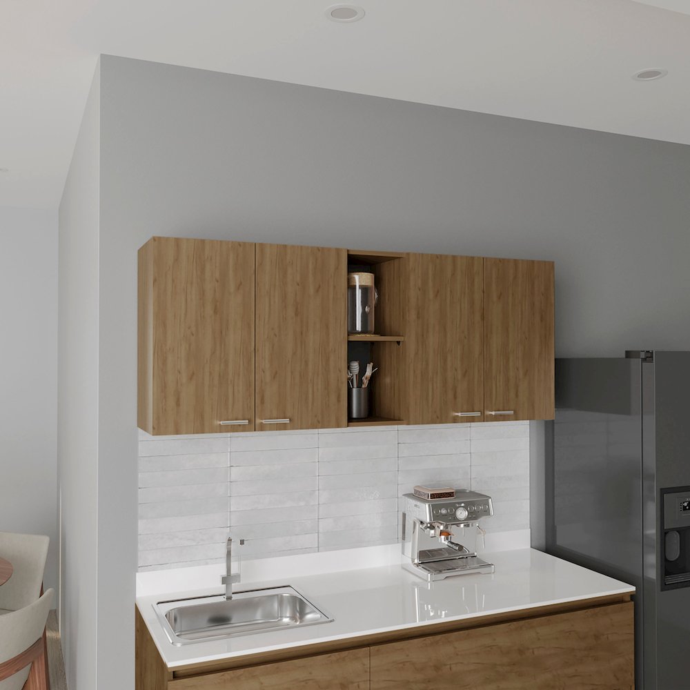 150 Wall Double Door Cabinet,Two External Shelves, Two Interior Shelves. Picture 6