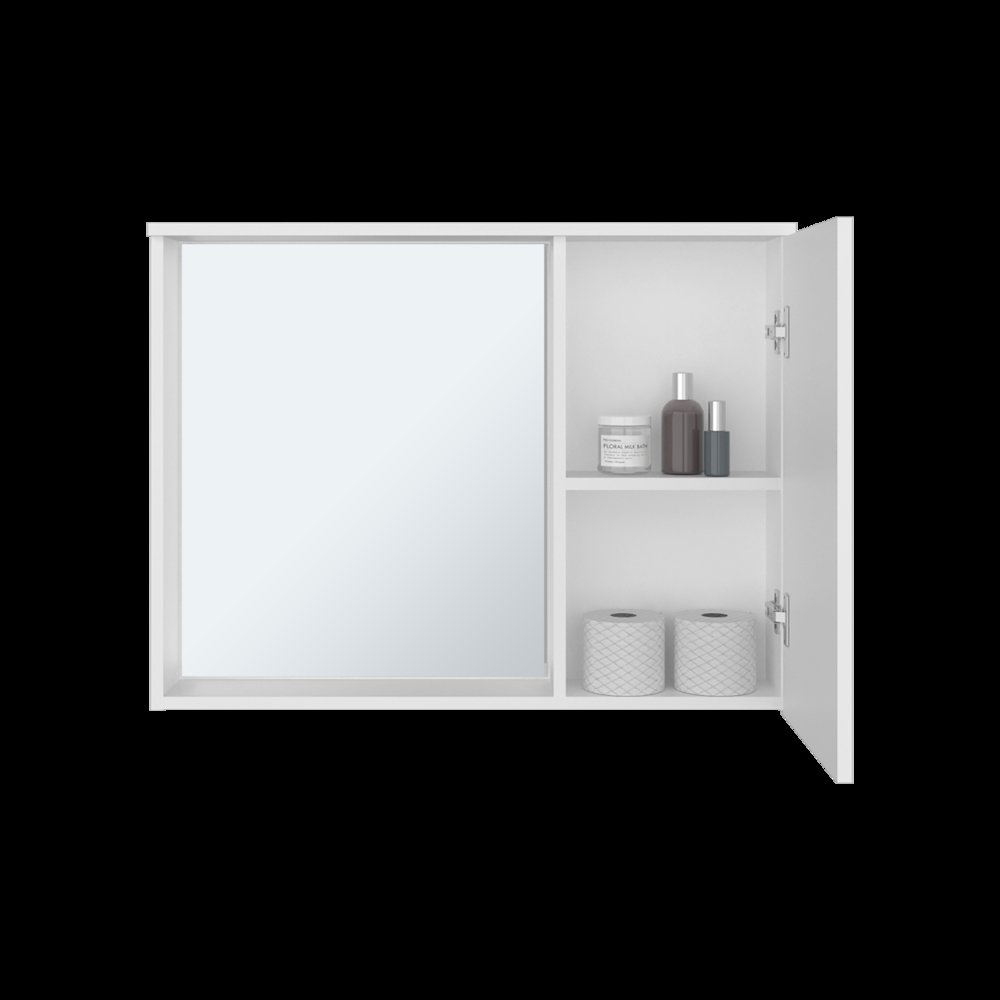 Nome Medicine Cabinet with Interior Storage Compartments, White. Picture 4