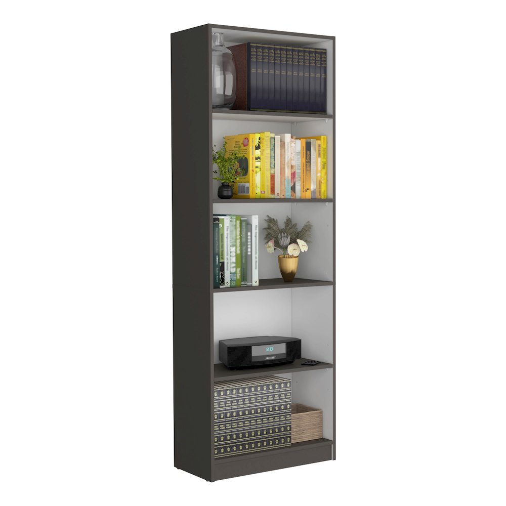 Vinton 4-Tier Bookcase with Modern Storage for Books and Décor. Picture 4