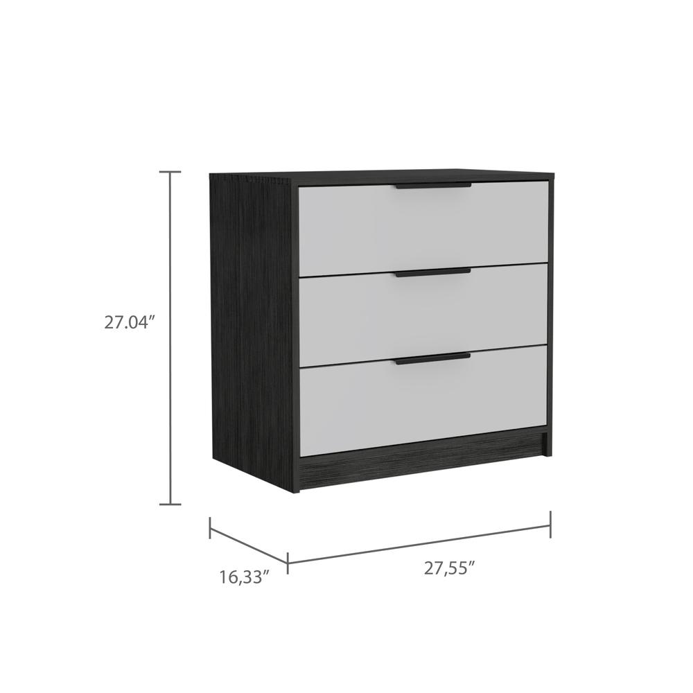 Egeo 3 Drawer Dresser Grey Oak. Picture 3