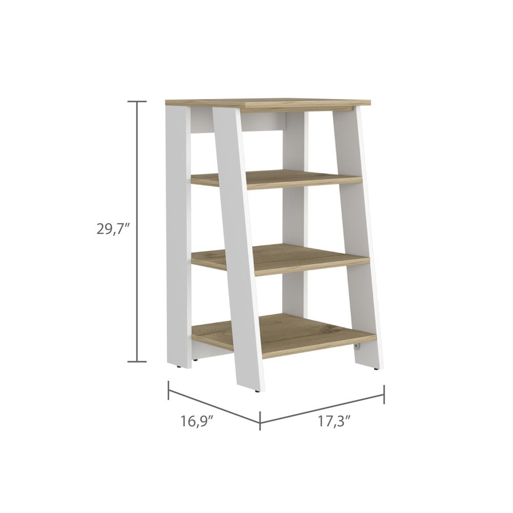Colyn Linen Cabinet - Light Oak - White. Picture 2