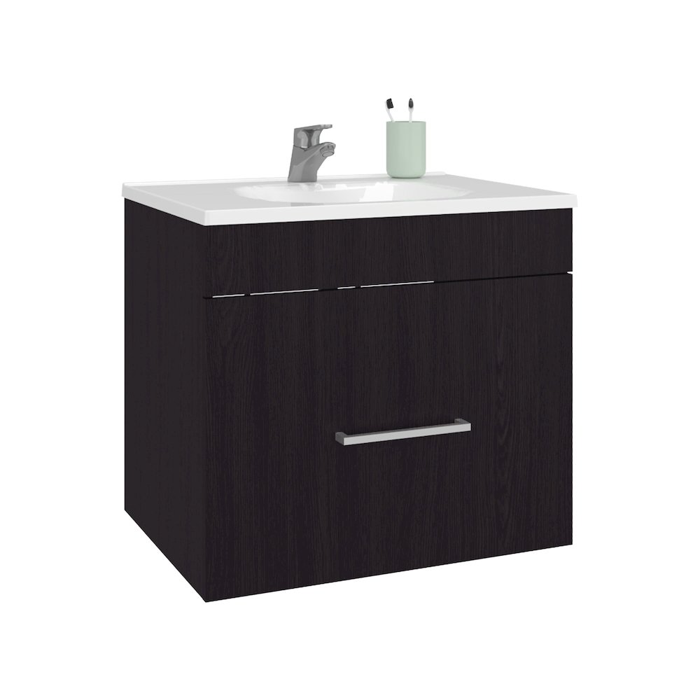 Wixom Bathroom Vanity, 1 Drawer, Black Wengue. Picture 3