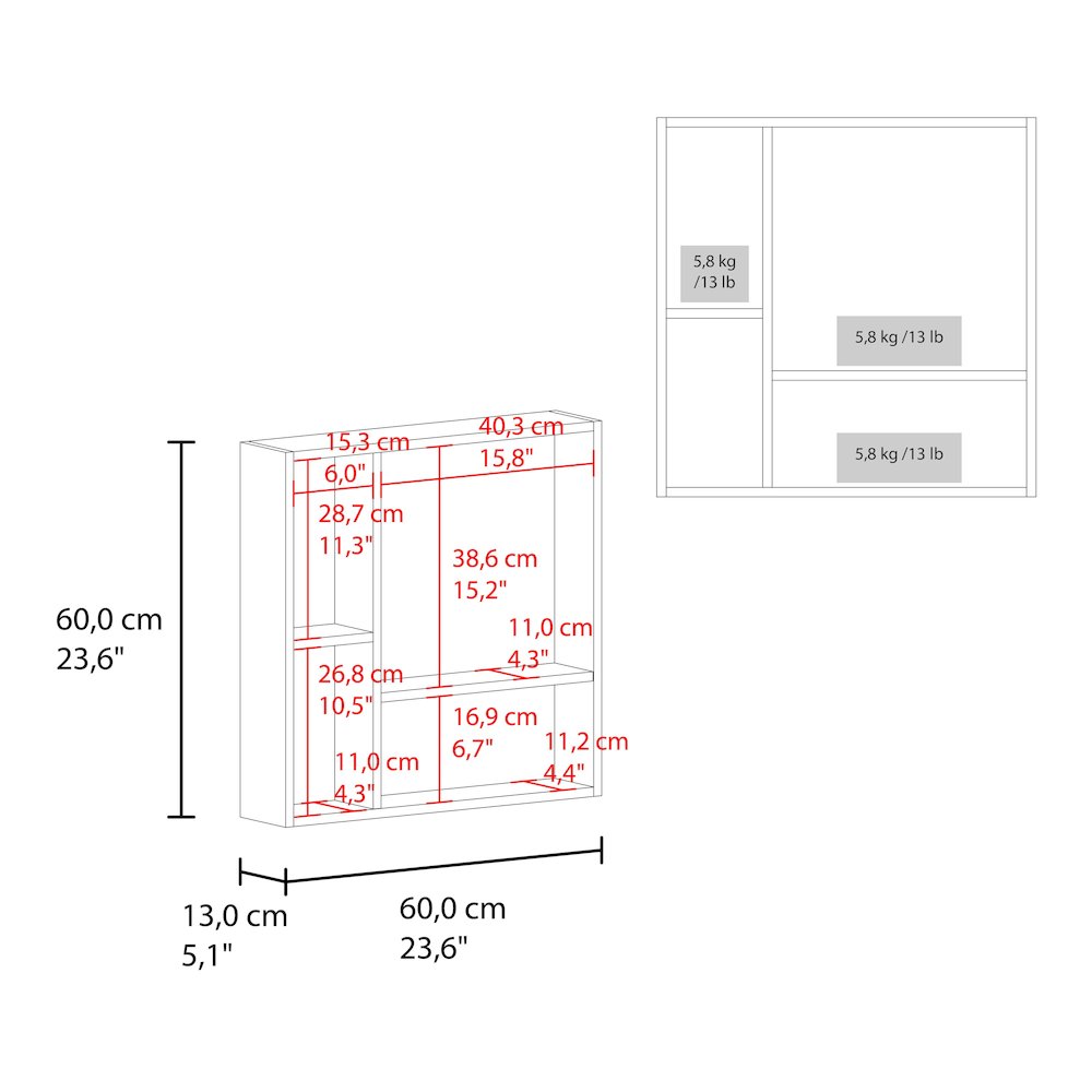 Harbor Medicine Double Door Cabinet,Four Interior Shelves, White. Picture 5