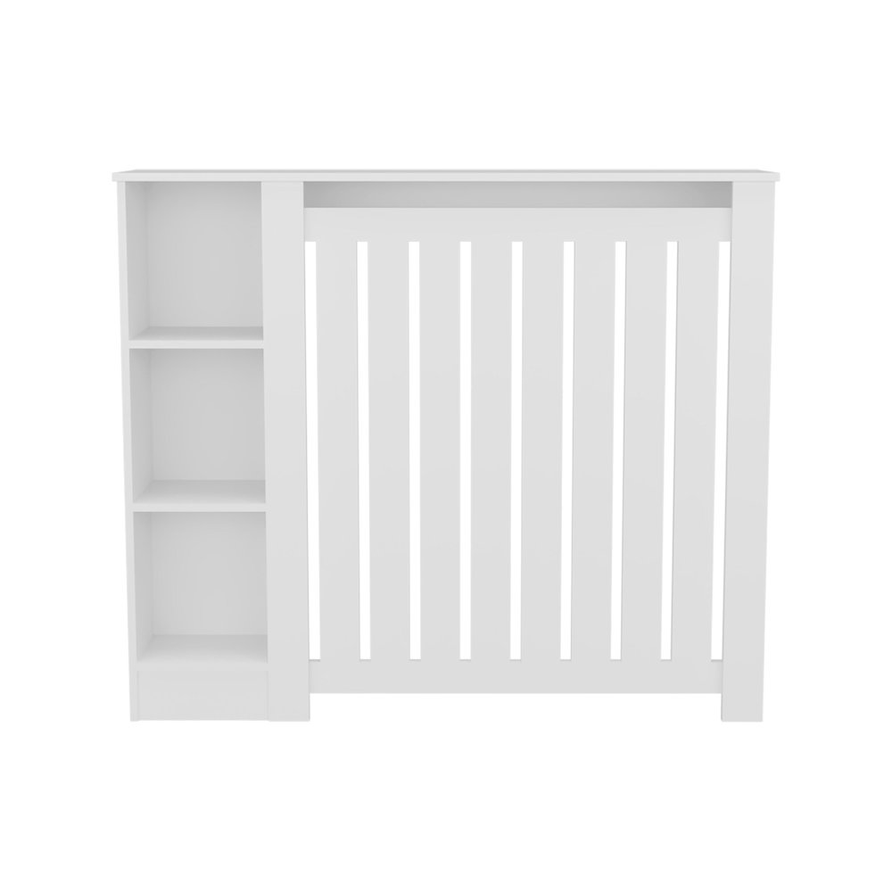 Jesup Radiator Cover Cabinet, 3 Shelves, White. Picture 2