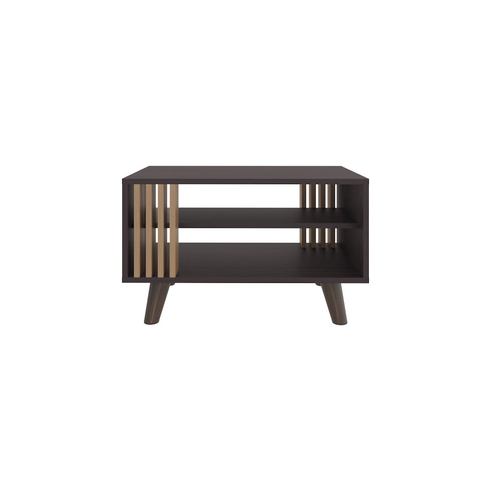 Roann Coffee Table,  2 Shelves, Black Wengue / Natural Oak. Picture 2