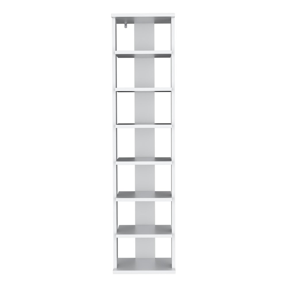 Glacier Shoe Rack, 7 Shelves, White. Picture 1