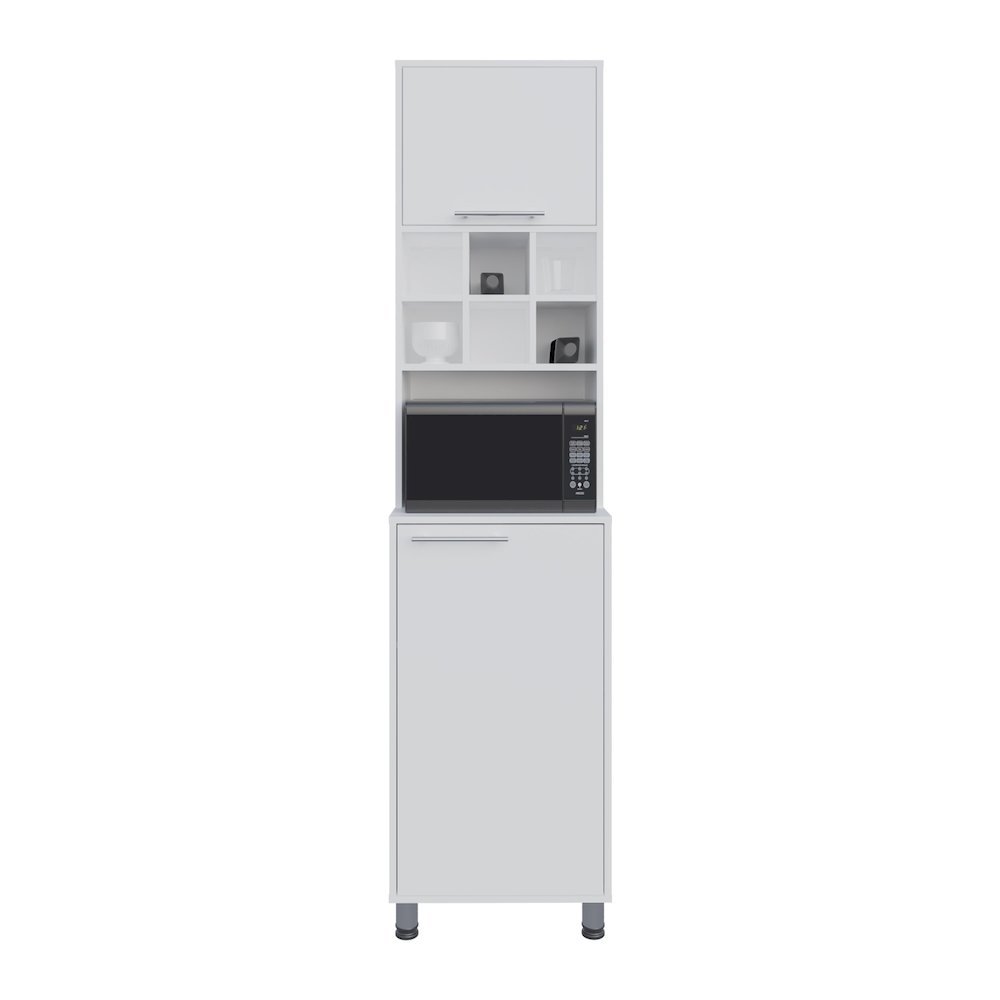 Ashford Kitchen Pantry, 2 Doors, 4 Legs, 6 Shelves, White. Picture 3