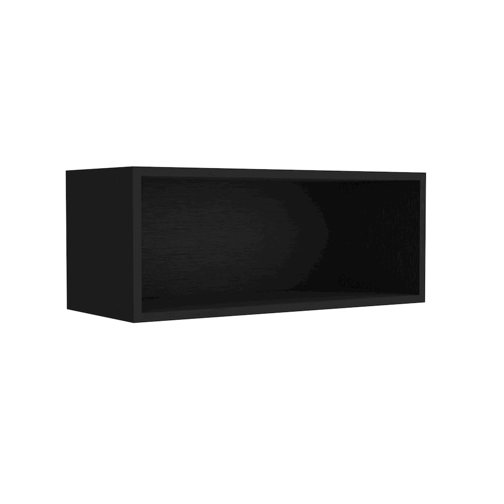 Ayden Wall Cabinet, 1 Spacious Shelf, Black. Picture 1