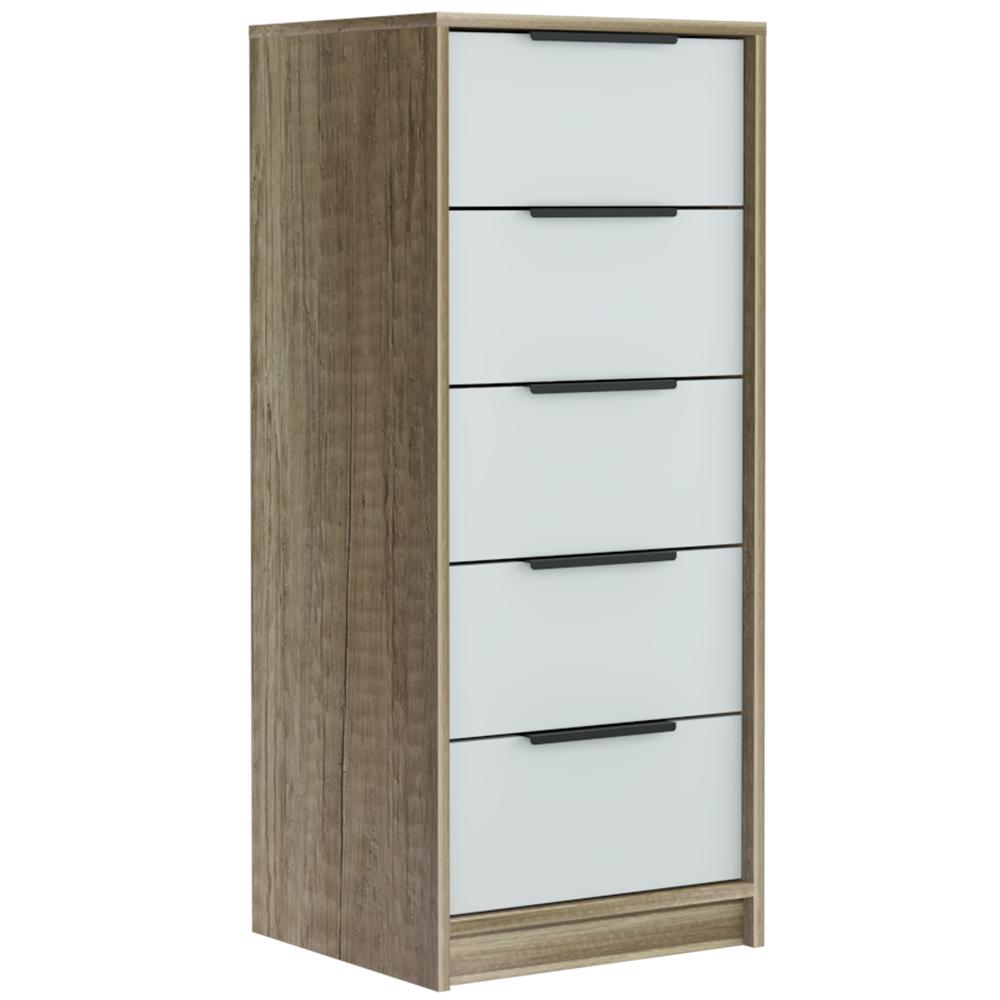 Egeo 5 Drawer Dresser White. Picture 1