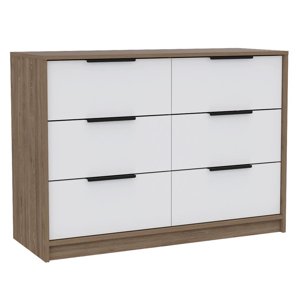 Egeo 4 Drawers Dresser Pine-White. Picture 1