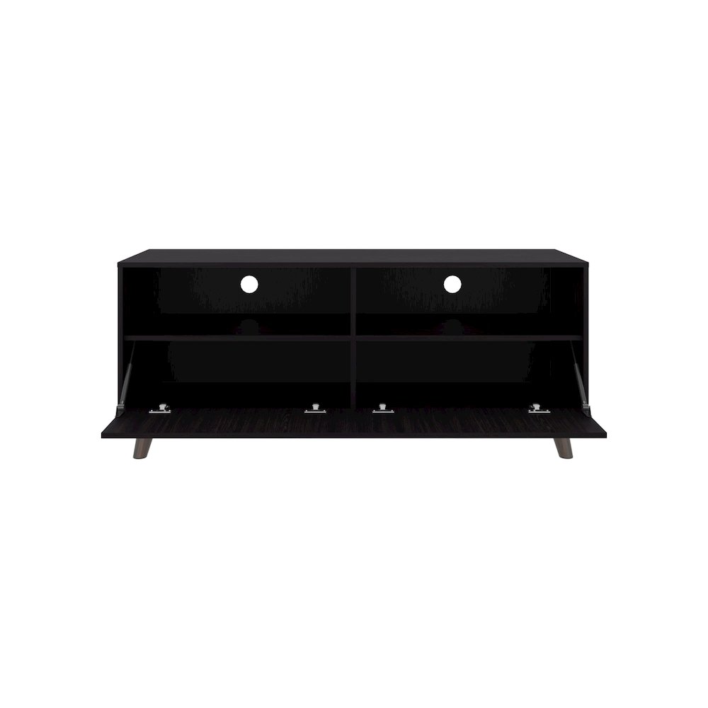 Leary Tv Stand, 1 Door, 2 Shelves, Black Wengue. Picture 2