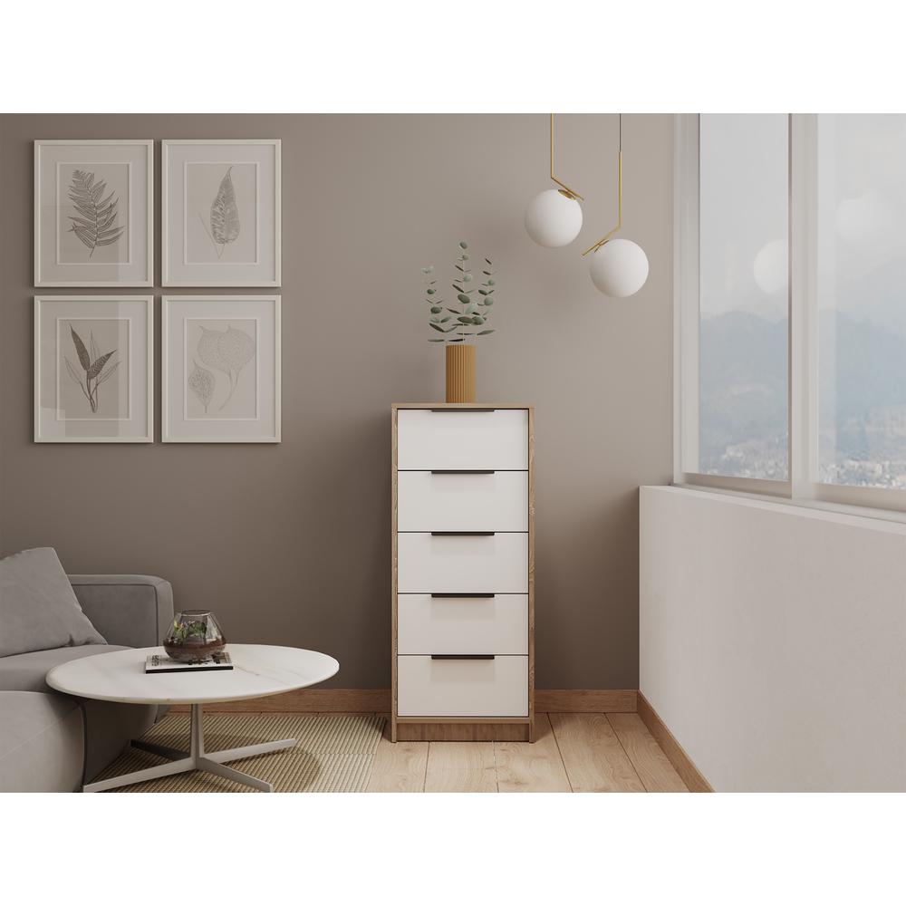Egeo 5 Drawer Dresser White. Picture 7