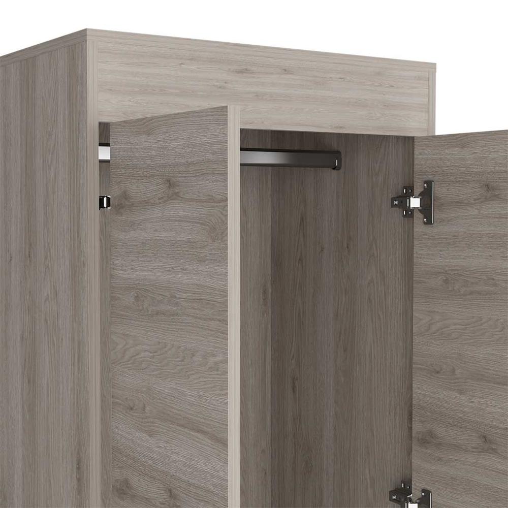 Portugal Armoire, Double Door Cabinet, Two Drawers, Metal Handles, Rod. Picture 3