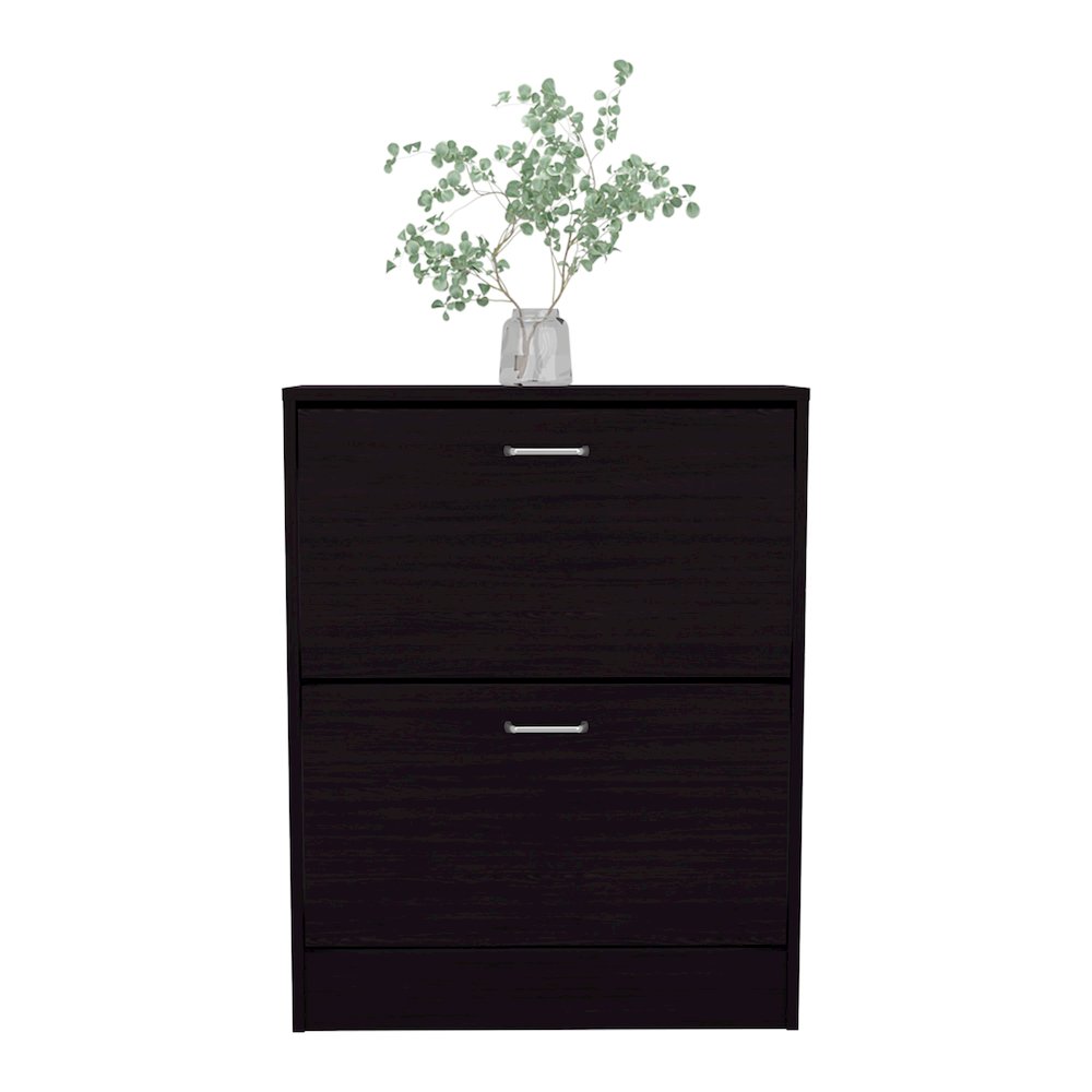 Entiat Shoe Rack, 2 Doors, Black Wengue. Picture 3