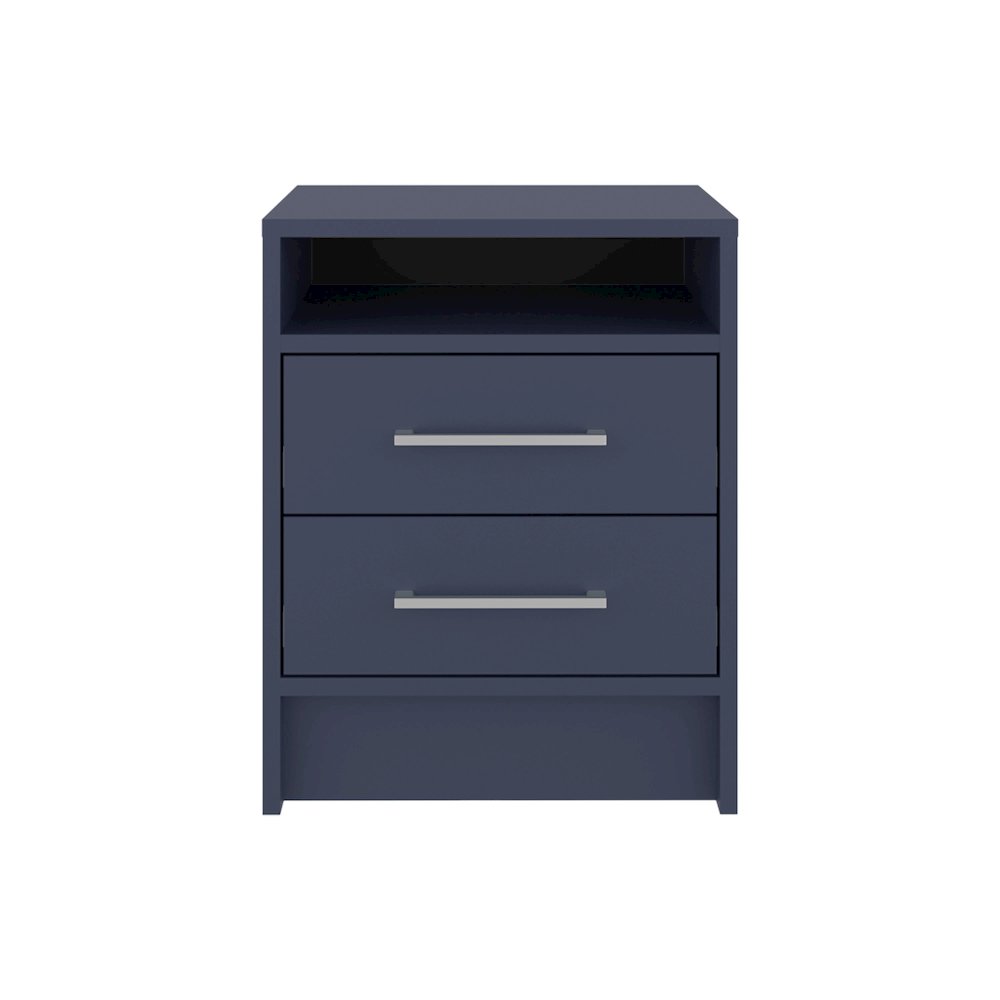 Selawik Nightstand, 2 Drawers, 1 Shelf, Alby Blue. Picture 2