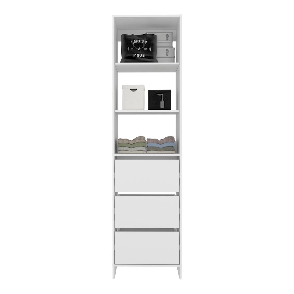 Erie Closet, 3 Drawers, 3 Shelves, White. Picture 3