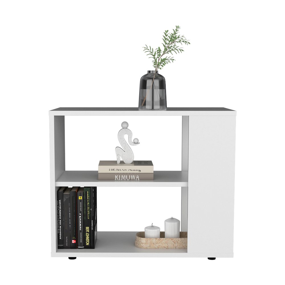 Cavalero Sideboard Table, 4 Legs, 2 Shelves, White. Picture 5