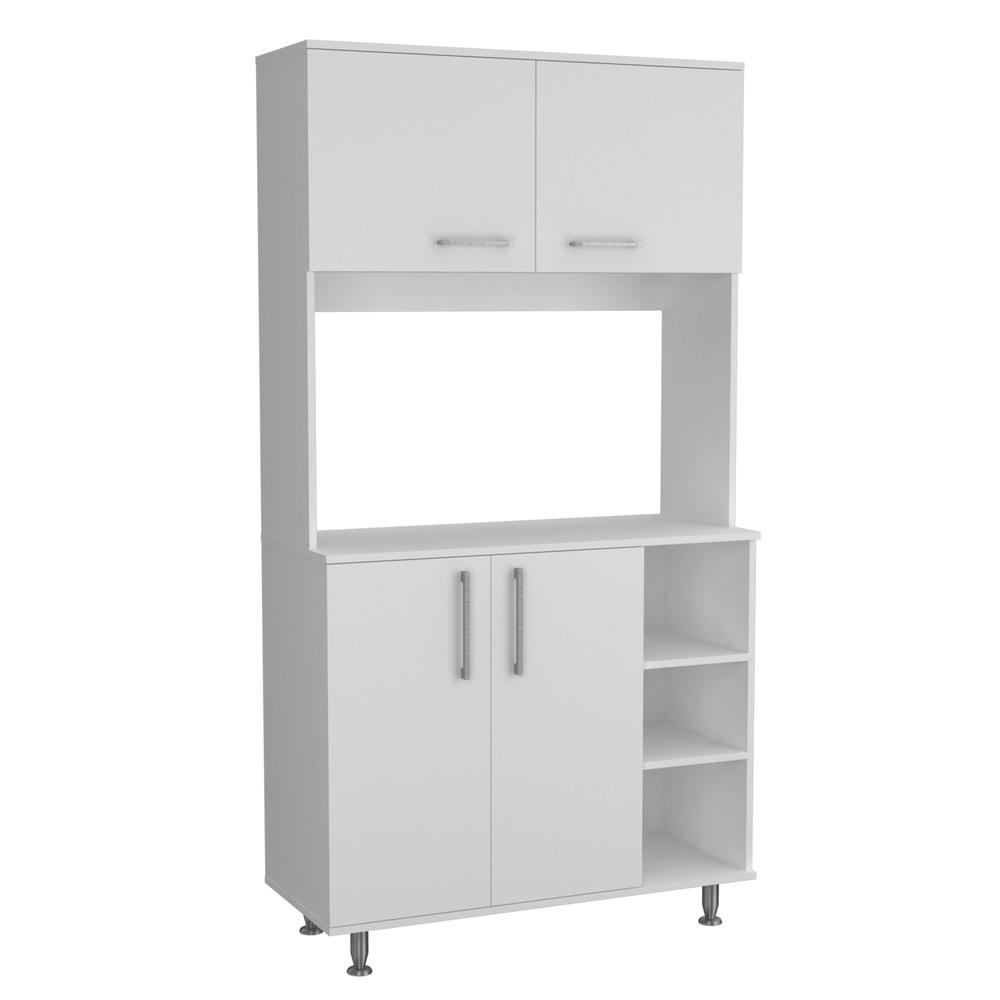 Edmond 2 Piece Kitchen Set, Syros Kitchen Island Cart  + Kitchen Pantry Cabinet. Picture 3