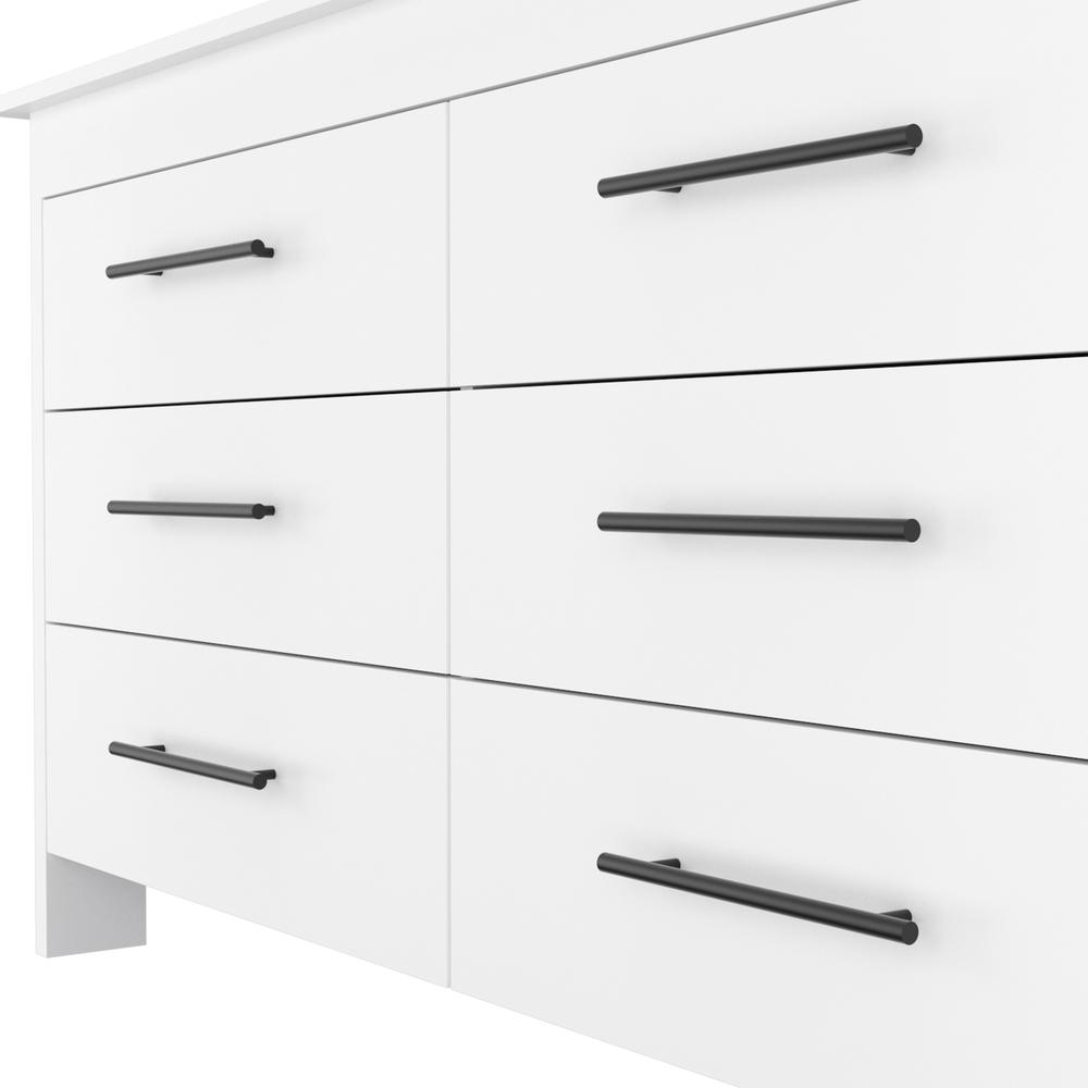 Paris 6 Drawer Double Dresser - White. Picture 5