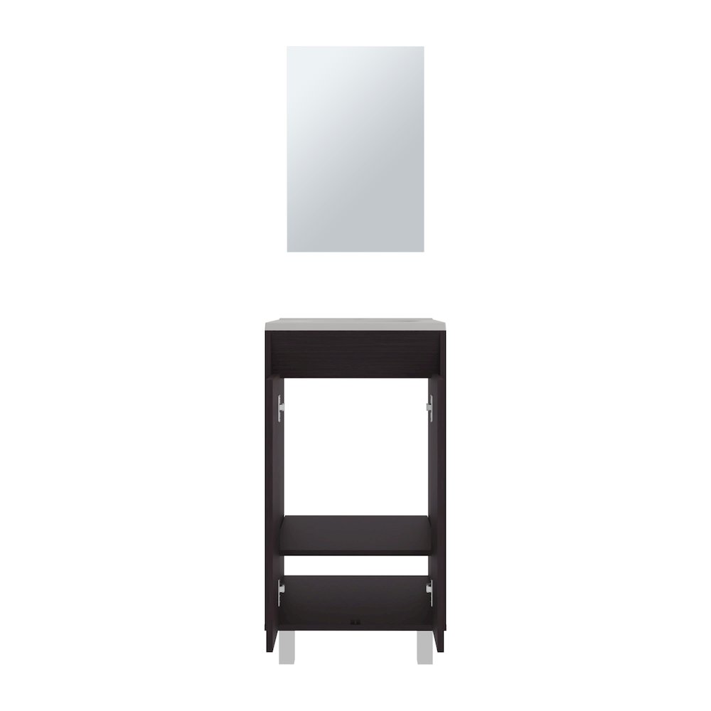 Ingold Bathroom Set, Cabinet with Sink, 2 Doors, 4 Legs, 2 Shelves, 1 Mirror. Picture 2