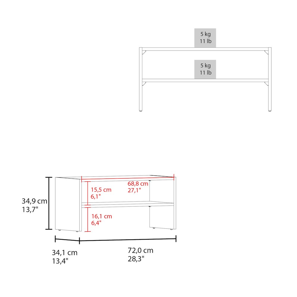 Sanford Modular Shoe Rack, 2 Shelves, Natural Oak. Picture 6